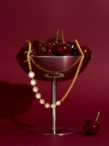 Collier asymétrique Rive d'or Nacre