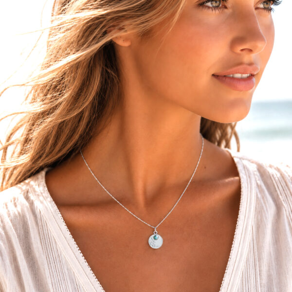 Petit collier océan argent femme
