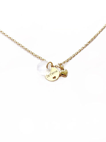 Collier médaille mon bijou secret - je t'aime