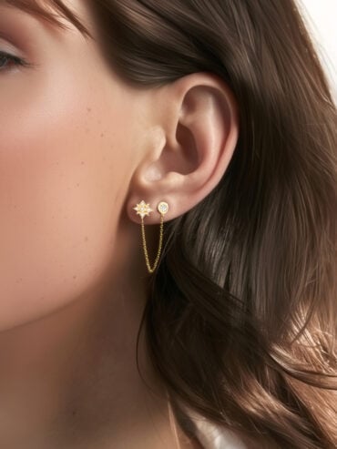 Mono boucle rio plaque or femme