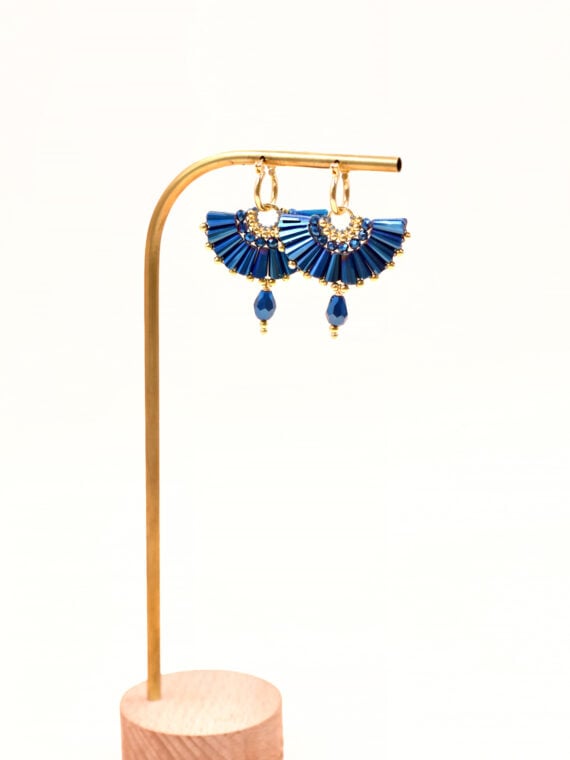 Boucles éventail pitaya bleu