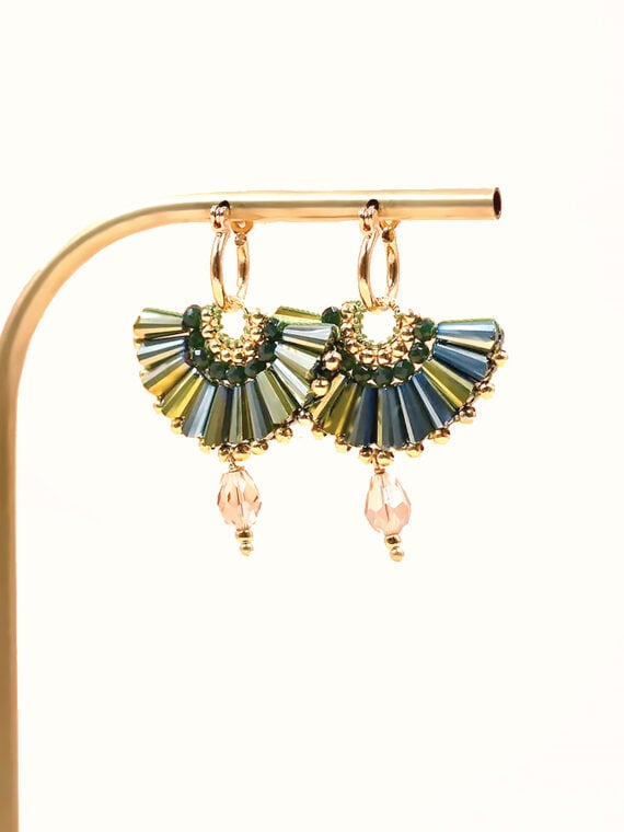 Boucles éventail pitaya vert