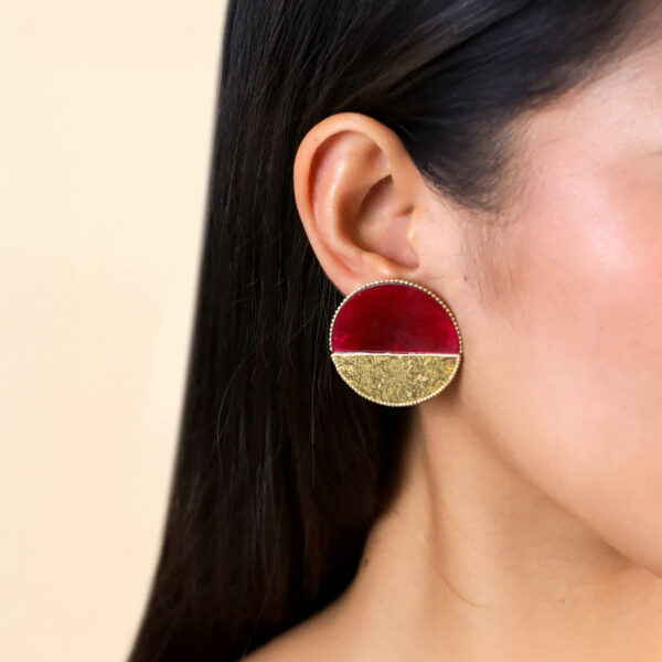 Boucles d'oreilles disques soleil Marly