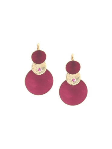 Boucles d'oreilles pendantes grenade Marly
