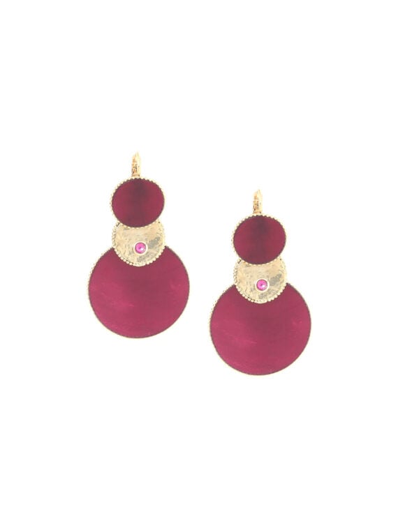 Boucles d'oreilles pendantes grenade Marly