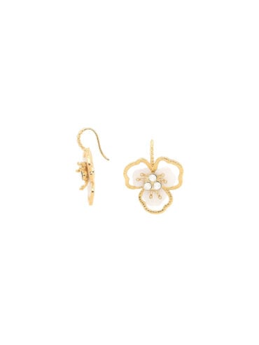 Boucles d'oreilles fleurs nacre Lisette
