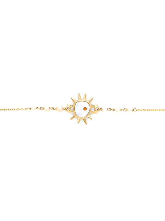 Bracelet soleil nacre nora - zoom