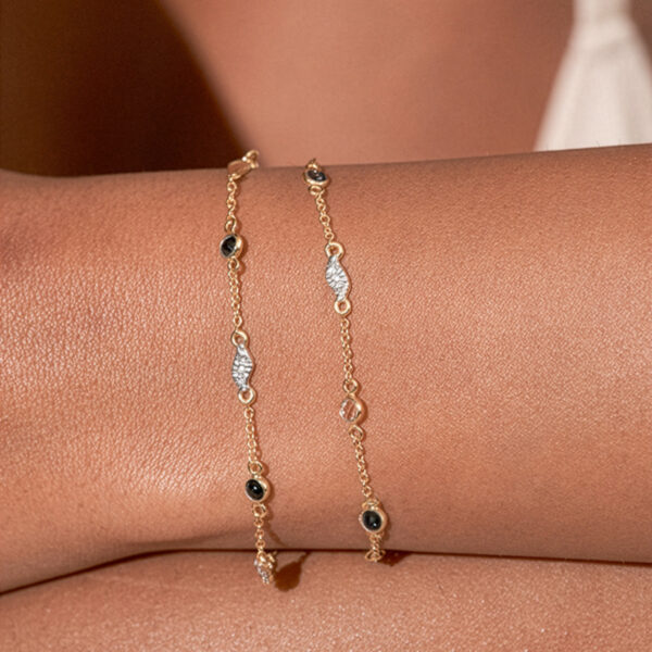 Bracelet fin sitara noir