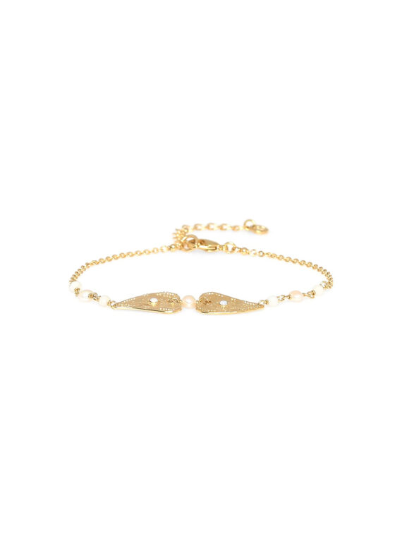 Bracelet double cœur nacre nora