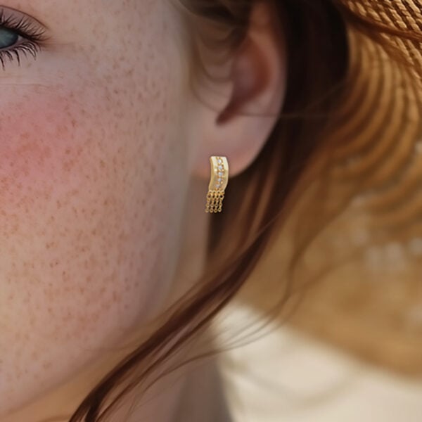 boucles d'oreilles Côme femme - zoom