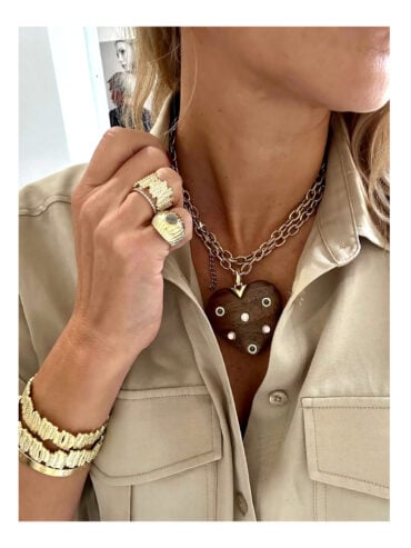 Bague dorée strass Séquoia