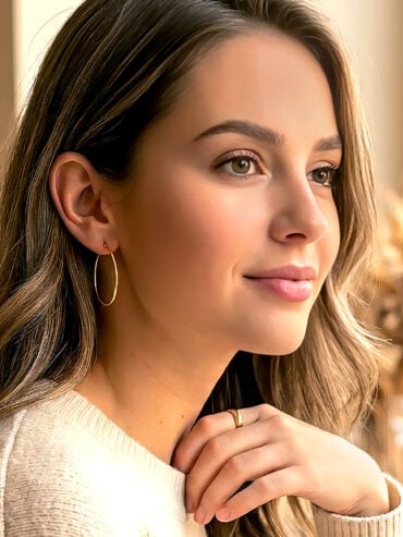 Créoles plaqué or Positano - 4cm