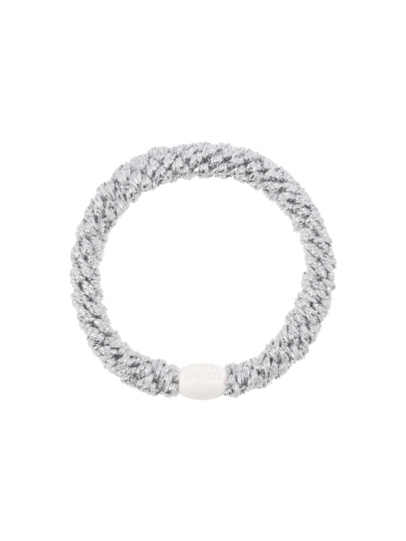 Elastique kknekki cheveux Argent métallique glitter
