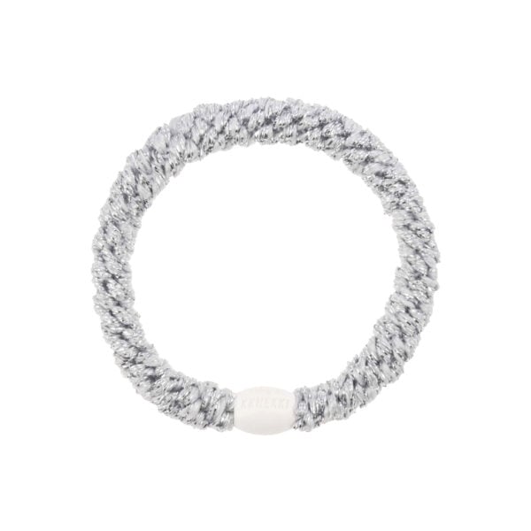Elastique kknekki cheveux Argent métallique glitter