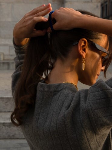 Elastique bracelet Kknekki Bleu Nuit Glitter