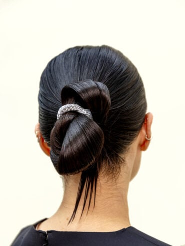 Elastique bracelet Kknekki Argent métallique Glitter