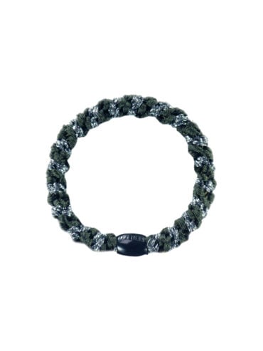 bracelet elastique vert bronze argent glitter