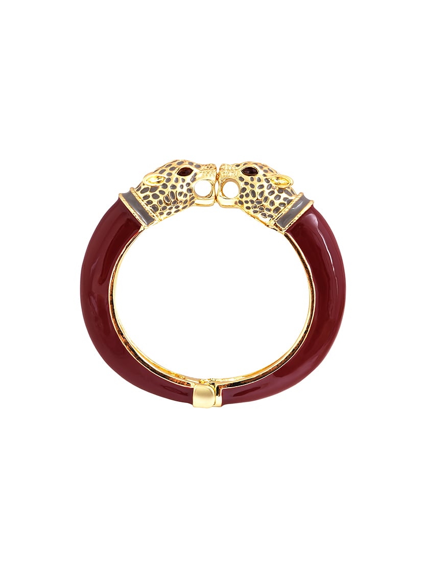 Jonc panthère laque Bordeaux collection Epicea