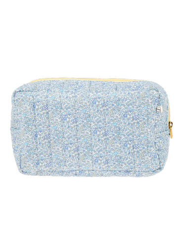 Pochette en coton liberty fleuri LOLA fleurs bleues