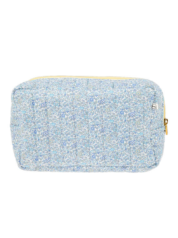 Pochette en coton liberty fleuri LOLA fleurs bleues
