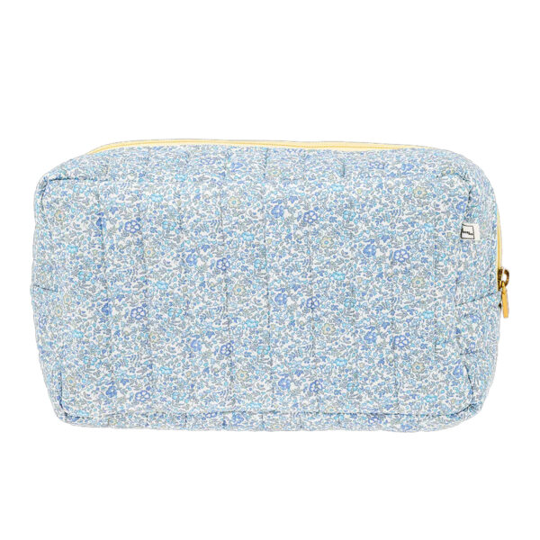 Pochette en coton liberty fleuri LOLA fleurs bleues