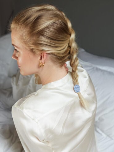 Elastique bracelet Kknekki Bleu pétillant Glitter