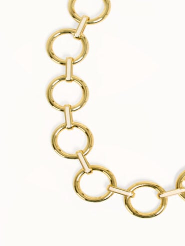 Collier anneaux blanc sable eyelet zoom