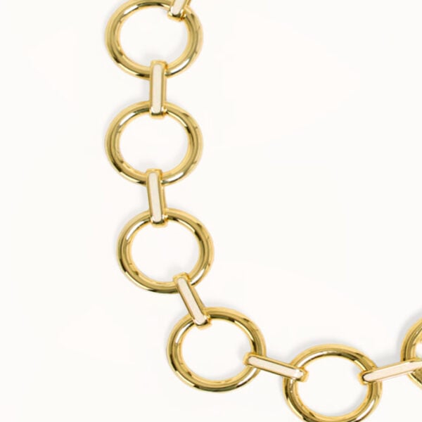 Collier anneaux blanc sable eyelet zoom