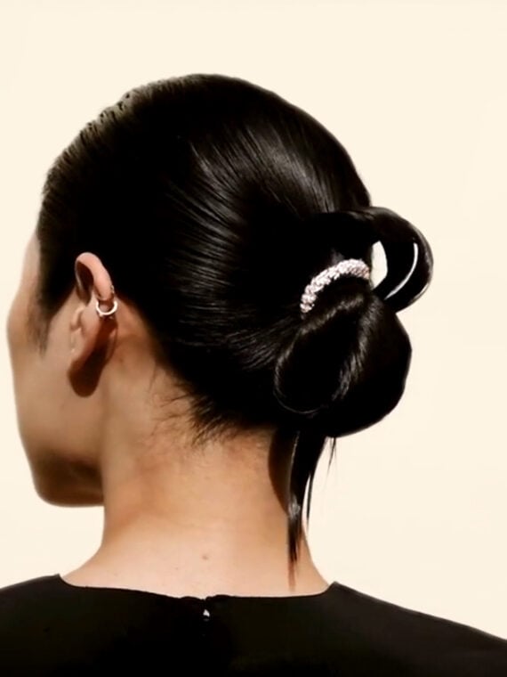 Elastique kknekki cheveux blanc nauge doux - femme