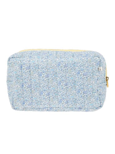 Grande Trousse de toilette Ella Fleurs Bleues - Coton Liberty