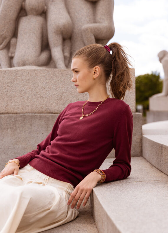 Kknekki élastique bordeaux grenat - femme