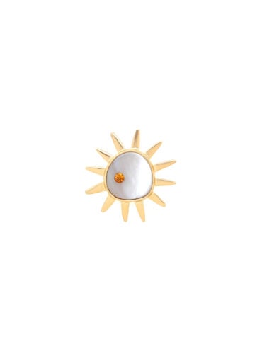 Pin's Soleil nacre blanche Nora