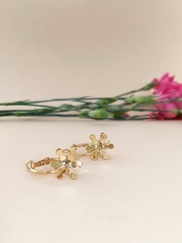 Boucles d'oreilles créoles dorées Vénus