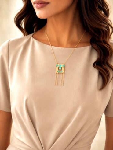 Collier evening plastron femme