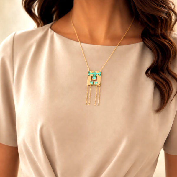 Collier evening plastron femme