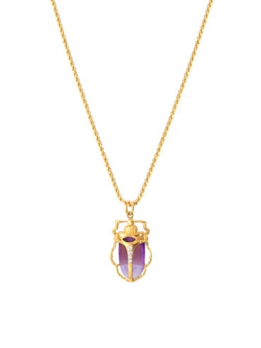 Collier Scarabée Améthyste