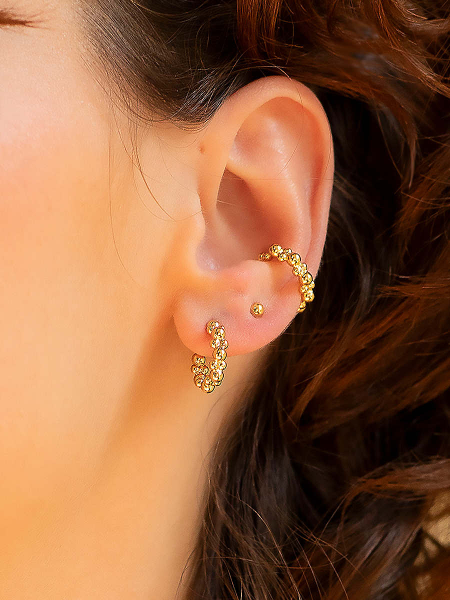 Mono Boucle Oli 1 boucles collection BUBBLE - bijoux dorés