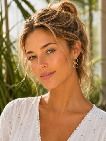 Boucles d'oreilles doubles créoles Angela