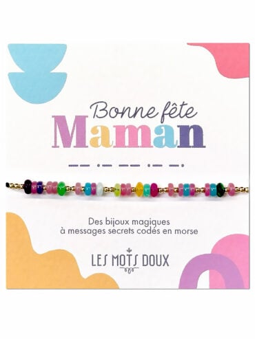 Bracelet gemmes bonne fête maman