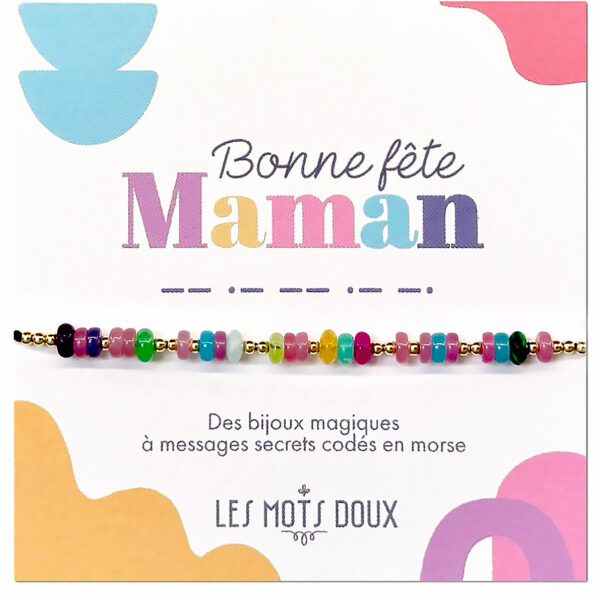 Bracelet gemmes bonne fête maman