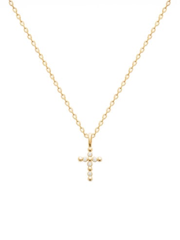 Collier croix plaqué or Allegra