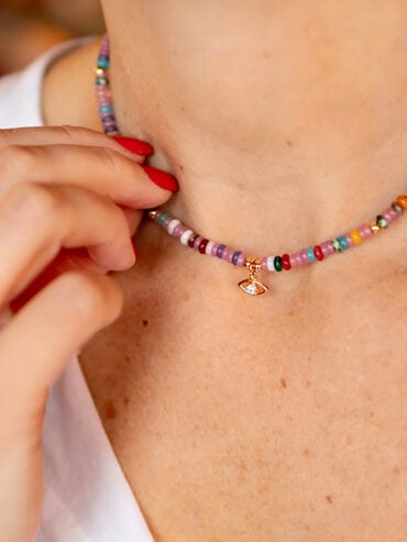 Collier talisman Oeil protecteur