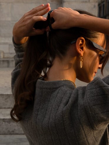 Elastique bracelet Kknekki Black Glitter