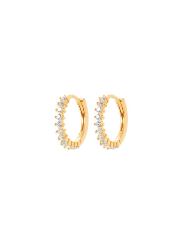 Mini créoles dorées KOS - plaqué or 750/000