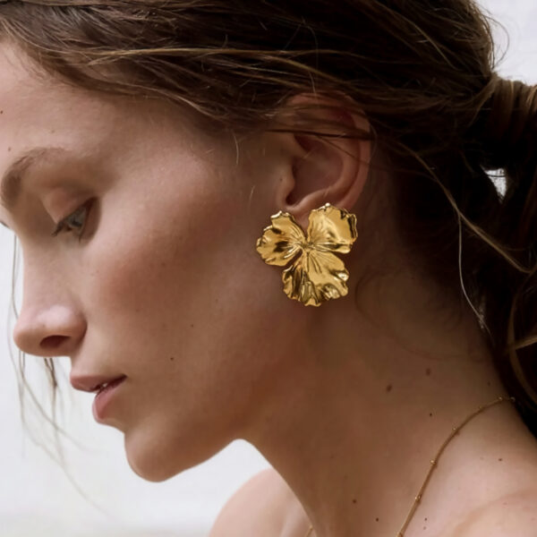 Boucles d'oreilles fleurs Nemesis medium - femme