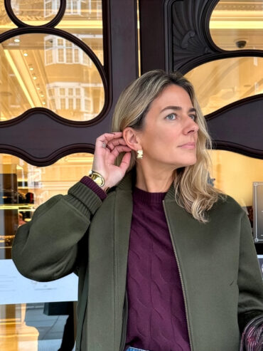 Boucles d'oreilles dorées strass Séquoia