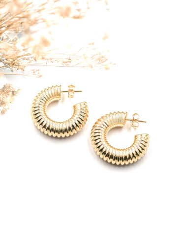 Créoles striées dorées VERONE