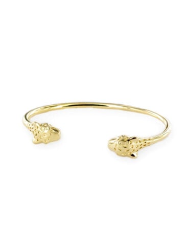 Jonc panthère plaqué or Luna