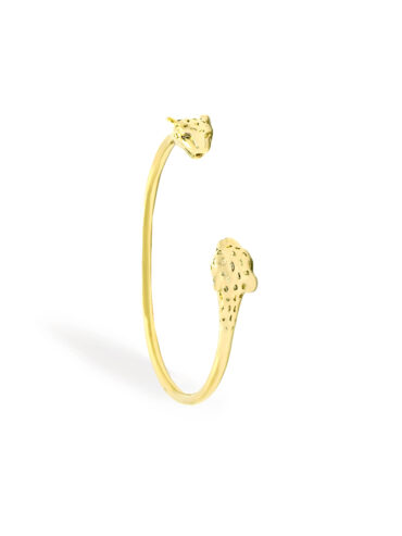 Jonc panthère plaqué or Luna