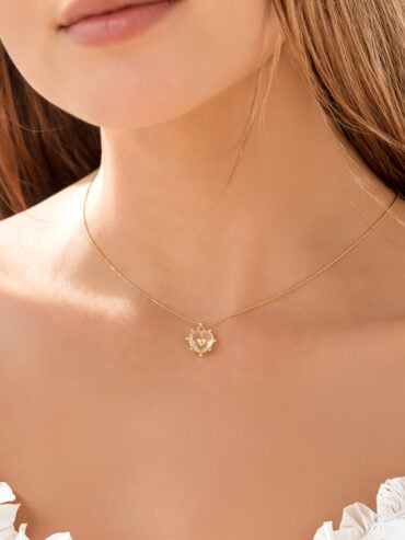 Collier fin ex voto femme bijou coeur